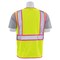 Erb Safety Safety Vest, Unisex, Mesh, Class 2, S730, Hi-Viz Lime w/Pink Trim, MD 63322